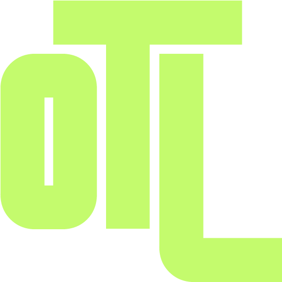 A simple text logo reading O, T, and L in a lime green color, representing the logo for OTL Spotlight and OTL Seat Fillers